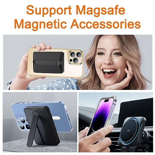 COJOC 3PCS for Magsafe Ring Sticker,Universal Magnetic Conversion Adapter Compatible with Wireless Charging Accessories for iPhone 14/13/12 Pro Max Mini, Galaxy Series and Phone Case,Gold