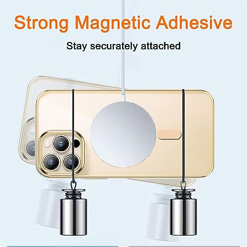 COJOC 3PCS for Magsafe Ring Sticker,Universal Magnetic Conversion Adapter Compatible with Wireless Charging Accessories for iPhone 14/13/12 Pro Max Mini, Galaxy Series and Phone Case,Gold