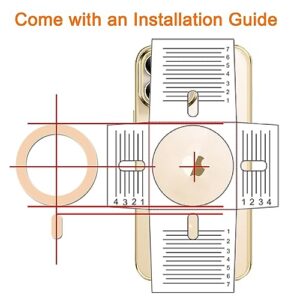 COJOC 3PCS for Magsafe Ring Sticker,Universal Magnetic Conversion Adapter Compatible with Wireless Charging Accessories for iPhone 14/13/12 Pro Max Mini, Galaxy Series and Phone Case,Gold
