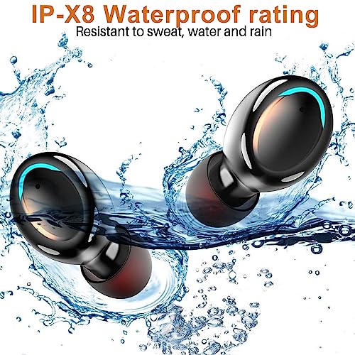 Wewdigi Bluetooth Earphones Noise-canceling Headphones Sports Headphones Lightweight Headphones Waterproof Stereo Earphones with Built-in Microphone Earphones