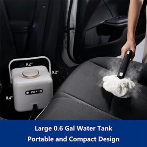 GROBELL Steam Cleaner: Chemical-Free Portable Powerful Handheld Steamer Machine for Tile Grout Bathroom Upholstery Mattress Furniture Auto Car Detailing Home Use Wallpaper Remover Bed Cleaning