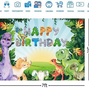 Dinosaur Party Backdrop Watercolor Jungle Dinosaur Birthday Decorations for Kid Dinosaur Theme Backdrop Dinosaur Birthday Banner Large Party Banner Photography Supplies Backdrop 7x5ft