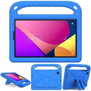 xunylyee case kids for tcl tab 8 le (8.0 inch) model 9137w eva shockproof handle light weight stand cover, blue