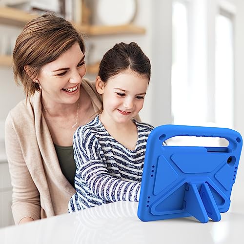 XunyLyee Case Kids for TCL Tab 8 LE (8.0 Inch) Model 9137W EVA Shockproof Handle Light Weight Stand Cover, Blue