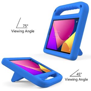 XunyLyee Case Kids for TCL Tab 8 LE (8.0 Inch) Model 9137W EVA Shockproof Handle Light Weight Stand Cover, Blue