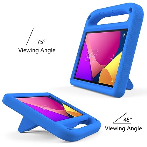 XunyLyee Case Kids for TCL Tab 8 LE (8.0 Inch) Model 9137W EVA Shockproof Handle Light Weight Stand Cover, Blue