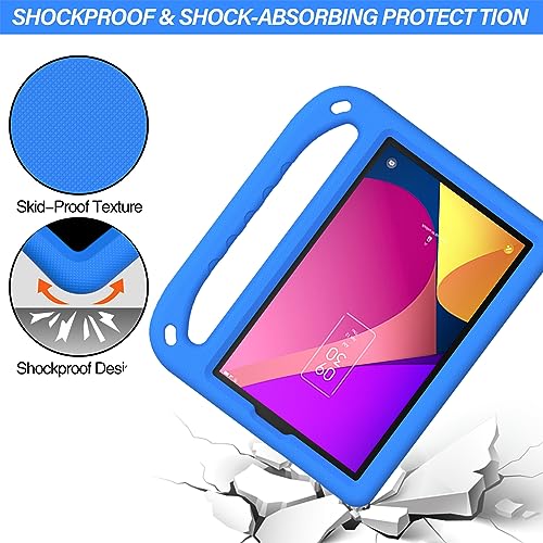 XunyLyee Case Kids for TCL Tab 8 LE (8.0 Inch) Model 9137W EVA Shockproof Handle Light Weight Stand Cover, Blue