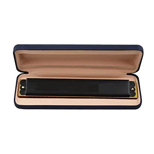 WAAZVXS Tremolo Harmonica 24 Holes Mouth Organ ABS Comb Brass Reeds Harp Musical Instruments Key C Professional (Color : Key of C)