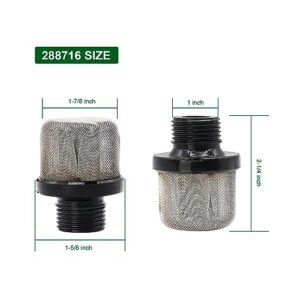 Brlyeeanze 288716 Airless Paint Sprayer Inlet Strainer Compatible with Magnum X5 LTS15 X7 LTS17 ProX9 ProX19 ProX17 ProLTS170 Airless Paint Spray Gun 3/4 Inch Thread Inlet Strainer (4 Pack)