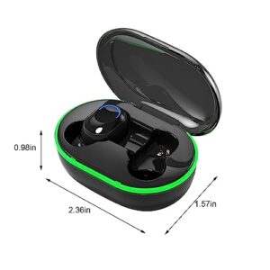 Qiopertar Wireless Earbuds Bluetooth 5.3 in Ear Light-Weight Headphones Built-in Microphone IPX4 Waterproof Immersive Premium Sound Headset with Charging Case Black
