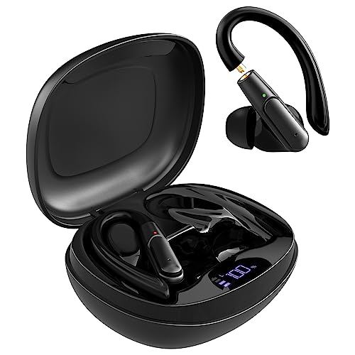 APEKX True Wireless in-Ear Bluetooth Earbuds - Effortlessly Switch Between Daily and Sports wear, Compatible with iPhone and Android, Perfect for Gym, Sports, Running and Gaming - Black