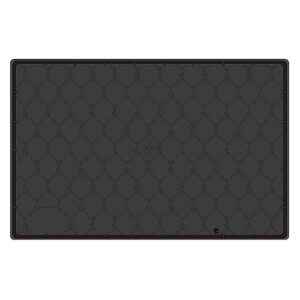 c-larss under sink mats 33 * 21 inches silicone under kitchen sink liner mat flexible waterproof under sink drip tray with drainage hole for protect cabinets black