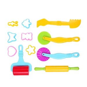 dechous kid toys 11pcs clay modeling tools clay tools kids playset clay diy assorted designs tools color clay dough tools puzzle plasticine extruder kids educational educational toys