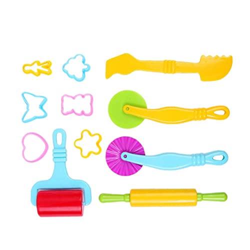 DECHOUS Kid Toys 11pcs Clay Modeling Tools Clay Tools Kids Playset Clay DIY Assorted Designs Tools Color Clay Dough Tools Puzzle Plasticine Extruder Kids Educational Educational Toys