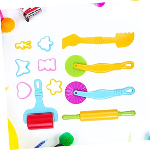 DECHOUS Kid Toys 11pcs Clay Modeling Tools Clay Tools Kids Playset Clay DIY Assorted Designs Tools Color Clay Dough Tools Puzzle Plasticine Extruder Kids Educational Educational Toys