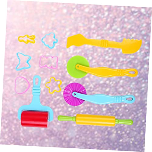 DECHOUS Kid Toys 11pcs Clay Modeling Tools Clay Tools Kids Playset Clay DIY Assorted Designs Tools Color Clay Dough Tools Puzzle Plasticine Extruder Kids Educational Educational Toys