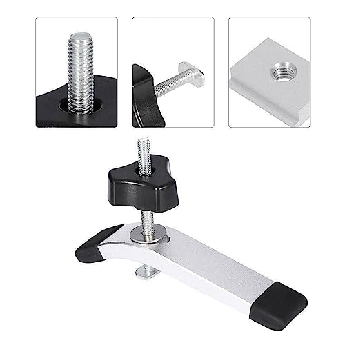 Leefasy Hold Down Clamp Press Plate Clamp T Slot Anti Rust Convenient Power Tool Accessory Woodworking Clamping Jig Tool Kit for Industrial Indoor