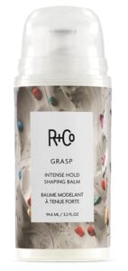 r+co grasp intense hold styling balm | provides high hold + zero crunch + touchable finish | vegan + cruelty-free | 3 oz