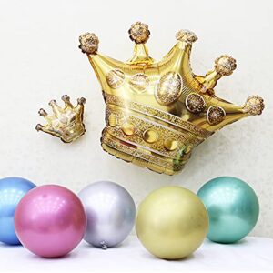 8Pcs Gold Crown Foil Balloons Party Decorations.Wedding Bridal Shower Marriage Engagement Party Supplies