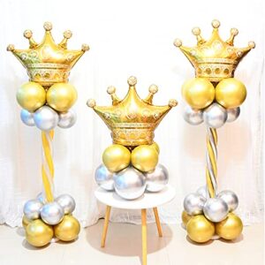 8Pcs Gold Crown Foil Balloons Party Decorations.Wedding Bridal Shower Marriage Engagement Party Supplies