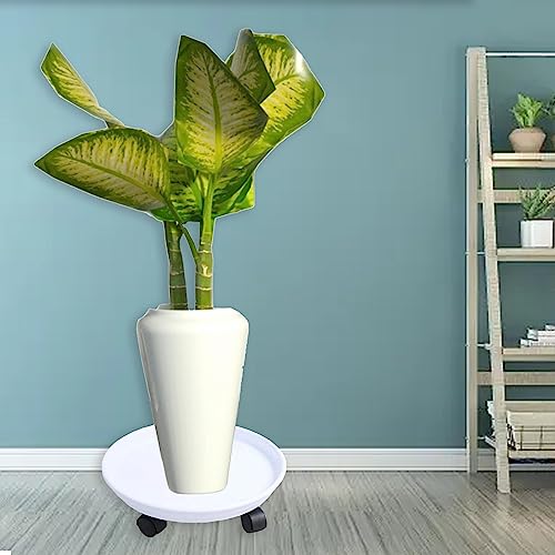 Plant Caddy, Indoor Outdoor Plant Stand with Wheels, Round Plant Stand for Flower Pot, Heavy Duty Potted Holder for Planter, Garden