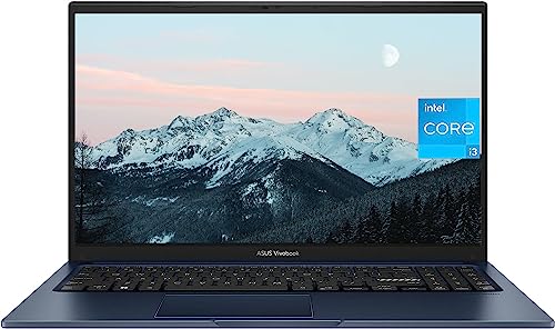 ASUS 2023 Newest Vivobook 15 Laptop, 15.6 Inch FHD Display, Intel Core i3-1215U Processor, 12GB RAM, 256GB SSD, Intel UHD Graphics, WiFi, Bluetooth, Windows 11 Home in S Mode, Quiet Blue