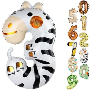 40 inch number balloons, cartoon zebra balloon, number 3 balloon, perfect large balloon for fun 3rd 13 30 birthday decorations