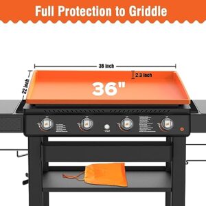 ERABAY 36" Silicone Griddle Mat for Blackstone, 【Upgraded Full-edge】Griddle Cover for Blackstone,Griddle Accessories for Blackstone (36 Inch)