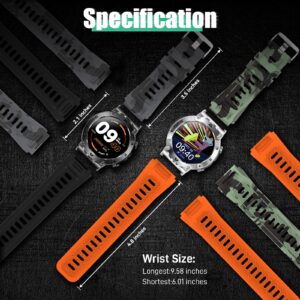 Smart Watch for Men (Call Receive/Dial) Rugged Military Tactical Smartwatch 1.32" HD Outdoor Sports Smartwatch Fitness Tracker Watch with Heart Rate Blood Pressure Sleep Monitor for Android iOS