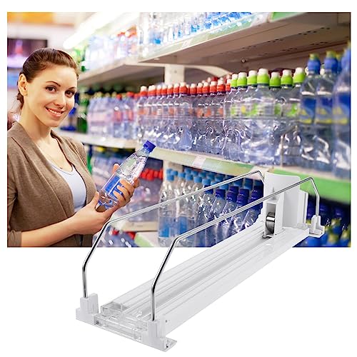 UPKOCH Shelf Drink Organizer Can Dispenser Pusher Glide Soda Can Rack Beverage Storage Holder Water Bottle Organizer for Refrigerator Beverages