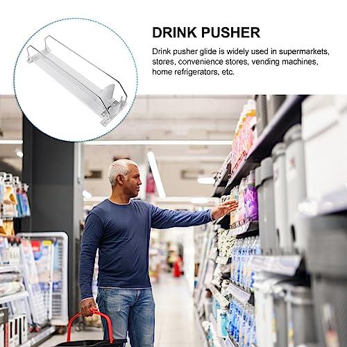 UPKOCH Shelf Drink Organizer Can Dispenser Pusher Glide Soda Can Rack Beverage Storage Holder Water Bottle Organizer for Refrigerator Beverages