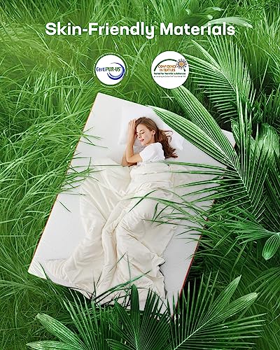 Marsail Full Mattress, 10 Inch Gel Memory Foam Mattress with Zippered Cover, Medium-Firm & Fiberglass Free, CertiPUR-US Certified Mattress in a Box, Breathable Bed for Pressure Relieving