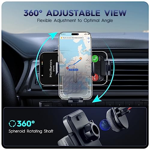 APQZHO Car Vent Phone Mount for Car [Upgrade Clip Never Fall] Hands Free Cell Phone Holder Car [Thick Cases Friendly] Car Phone Holder Fit for Smartphone, iPhone, Automobile Cradles Universal