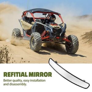 REFITIAL UTV Mirrors Compatible with Honda Talon Pioneer Can am Commander Maverick 1000R 1000X Turbo Polaris RZR XP Cfmoto Zforce Mirrors 17" UTV Rear View Mirror with 1.75" or 2" Clamps