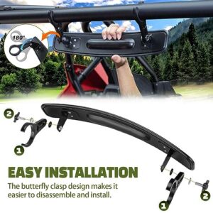 REFITIAL UTV Mirrors Compatible with Honda Talon Pioneer Can am Commander Maverick 1000R 1000X Turbo Polaris RZR XP Cfmoto Zforce Mirrors 17" UTV Rear View Mirror with 1.75" or 2" Clamps