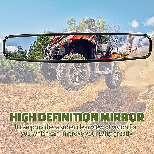 REFITIAL UTV Mirrors Compatible with Honda Talon Pioneer Can am Commander Maverick 1000R 1000X Turbo Polaris RZR XP Cfmoto Zforce Mirrors 17" UTV Rear View Mirror with 1.75" or 2" Clamps