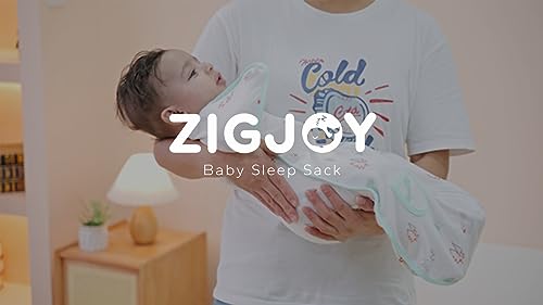 ZIGJOY Baby Transition Swaddle Sack, Snug Fit Arms Up Swaddle with 2-Way Zipper, 100% Cotton Self-Soothing Sleep Sack for Better Sleep, 1.0 TOG, Mint Green, 3-6 Months