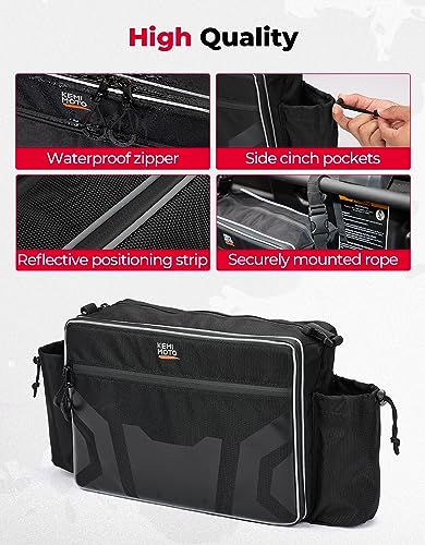 KEMIMOTO UTV Storage Bag Compatible with Pioneer 1000-6 RZR XP 1000 4 Can-Am Defender MAX Water-resistant Backseat Storage Bag 1680D Oxford cloth Backseat Organizers