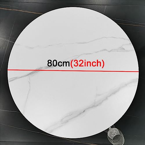 Natural Rock Slab Lazy Susan Dining Table Turntable Round Rotating Turntable 360 Degree Rotation Many Patterns Available Home Turntable (Color : B, Size : 80cm(32inch))