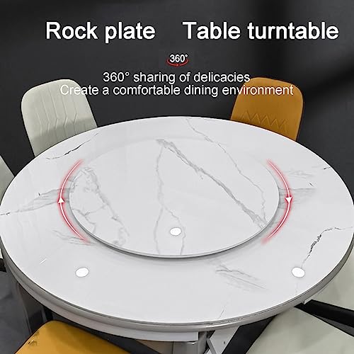 Natural Rock Slab Lazy Susan Dining Table Turntable Round Rotating Turntable 360 Degree Rotation Many Patterns Available Home Turntable (Color : B, Size : 80cm(32inch))