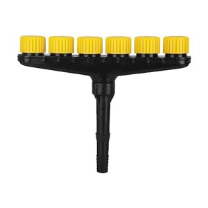 multi head spray nozzle for watering garden and flowers watering can indoor plants 1 gallon long spout (yellow, one size)