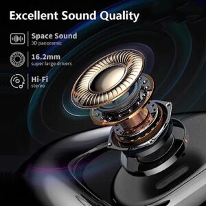 SUYUZREY Open Ear Earbuds,【Rotatable earhook 】 Wireless Bluetooth Open Ear Headphones,Bluetooth 5.3 Earphones with 16.2 Dynamic bass Sound,Open Sports Earbuds, 40h Playback time