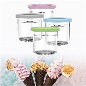 creami pints, for ninja creami deluxe containers,16 oz pint ice cream containers dishwasher safe,leak proof compatible nc301 nc300 nc299amz series ice cream maker