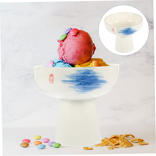 YARNOW 2pcs Goblet Ice Cream Sundae Cups Mini Dessert Cup Glass Dessert Bowls Mini Truffle Bowls Large Trifle Bowl Trifle Cake Footed Dessert Cup Pudding Bowl Ceramic Yogurt Cup Delicate