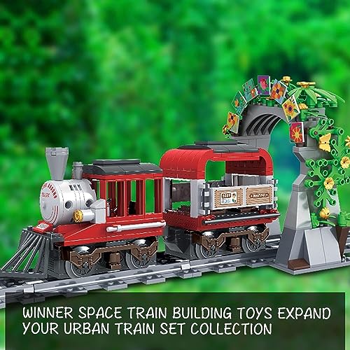 Winner Classic City Train Sets, [Collectible] Train Building Toys, 364Pcs City Train Set with Train Tracks, STEM Toys for Kids 6-12, [Real Detail Restore] Model Train for Train Lovers, Boys and Girls