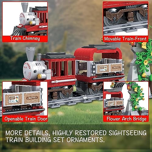 Winner Classic City Train Sets, [Collectible] Train Building Toys, 364Pcs City Train Set with Train Tracks, STEM Toys for Kids 6-12, [Real Detail Restore] Model Train for Train Lovers, Boys and Girls