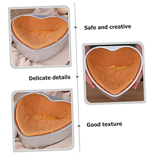 Abaodam Heart Cake Mold Cheesecake Mini Heart Cake Pan Brownie Bread Baking Pan Non Stick Baking Pan Mini Muffins Egg Tart Molds Oven Baking Plate Baking Pan for Kitchen Cake Tin Silver