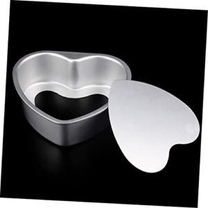 Abaodam Heart Cake Mold Cheesecake Mini Heart Cake Pan Brownie Bread Baking Pan Non Stick Baking Pan Mini Muffins Egg Tart Molds Oven Baking Plate Baking Pan for Kitchen Cake Tin Silver