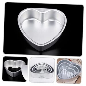 Abaodam Heart Cake Mold Cheesecake Mini Heart Cake Pan Brownie Bread Baking Pan Non Stick Baking Pan Mini Muffins Egg Tart Molds Oven Baking Plate Baking Pan for Kitchen Cake Tin Silver