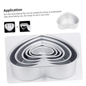 Abaodam Heart Cake Mold Cheesecake Mini Heart Cake Pan Brownie Bread Baking Pan Non Stick Baking Pan Mini Muffins Egg Tart Molds Oven Baking Plate Baking Pan for Kitchen Cake Tin Silver